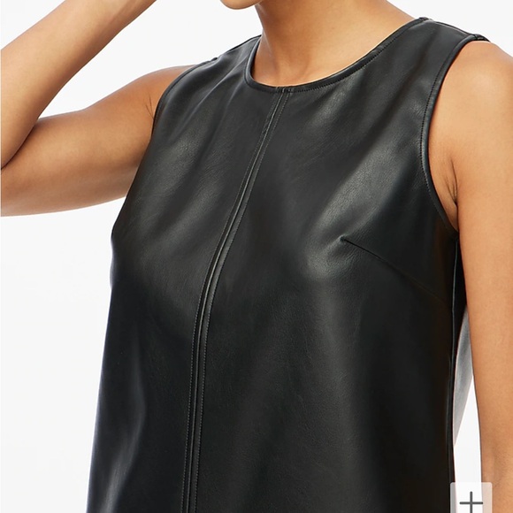J.Crew Black Faux Leather Shell Womens Size Small NWT $89 - Picture 2 of 6